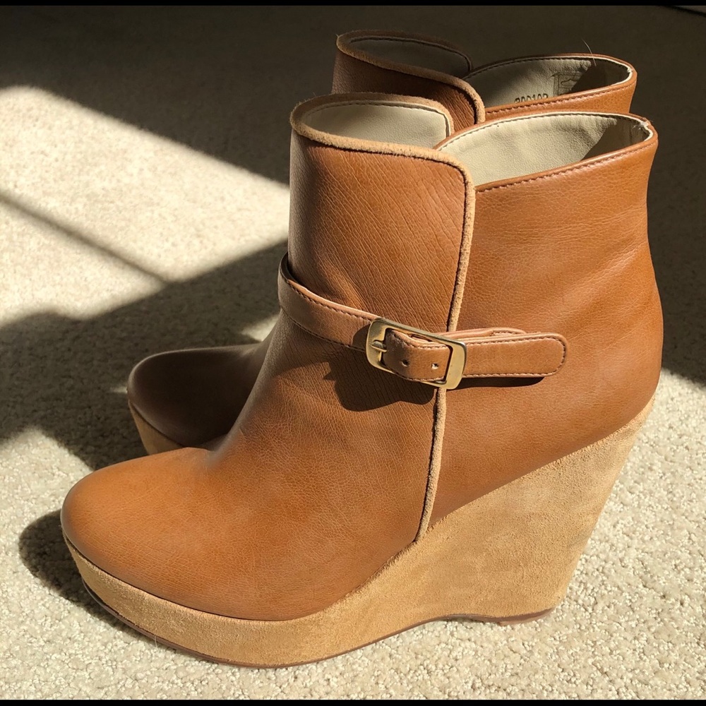 Stella McCartney Valencia Wedge Boots, Cognac
